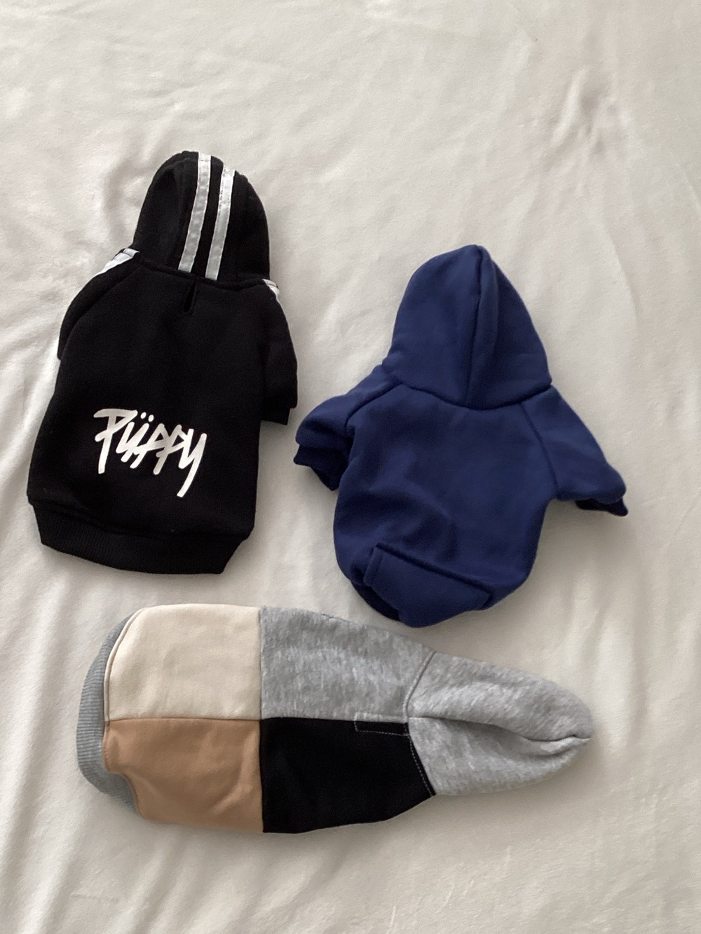 Bundle of 3 Small Doggie Hoodie Coats